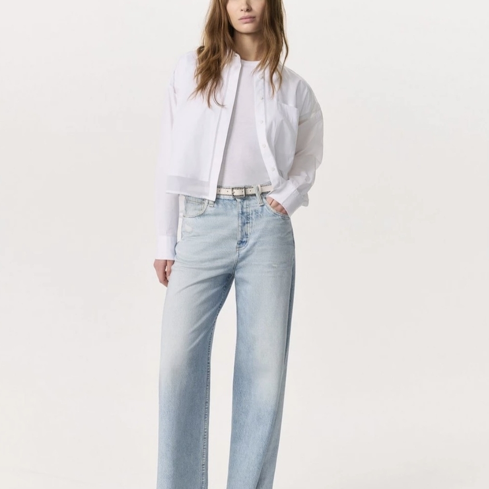 rag & bone Sofie Miramar Light Wash Wide Leg Jeans XL EUC